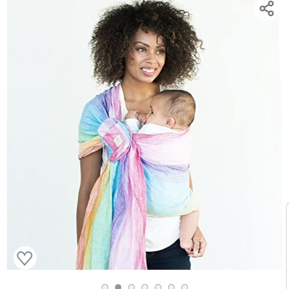 NWOT Lille Baby ring sling rainbow